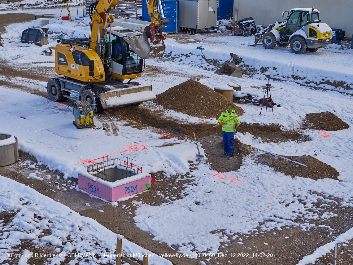 12.12.2022 - Baustelle an der Quiddestraße Haus für Kinder in Neuperlach